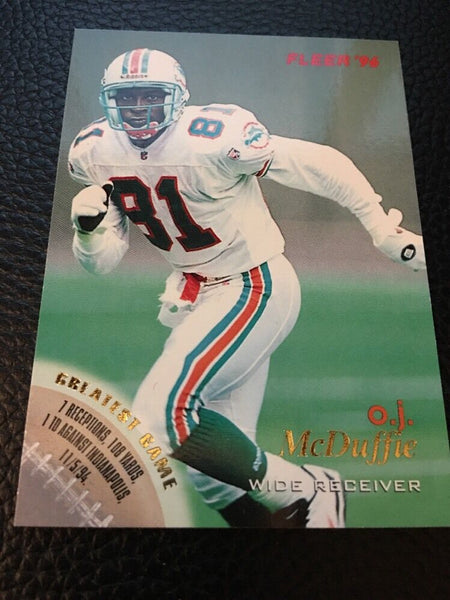 O.J. McDuffie Dolphins 1996 Fleer #74