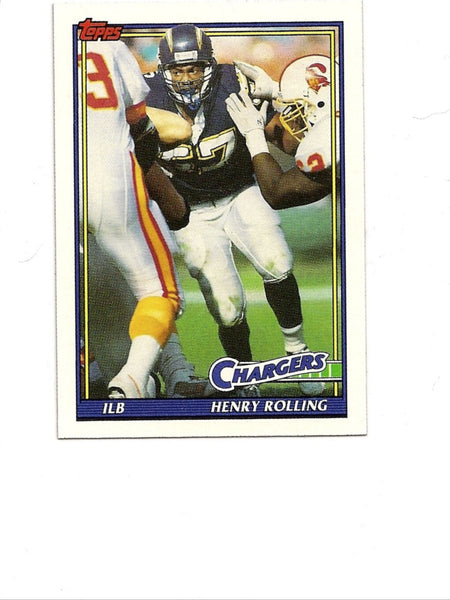 Henry Rolling Chargers 1991 Topps #437