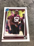 Jamin Davis Washington Football Team 2021 Donruss Rated Rookie #337