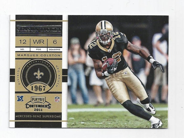 Marques Colston Saints 2011 Playoff Contenders #84