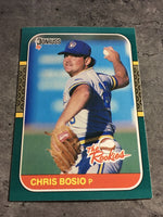 Chris Bosio Brewers 1987 Donruss The Rookies #20