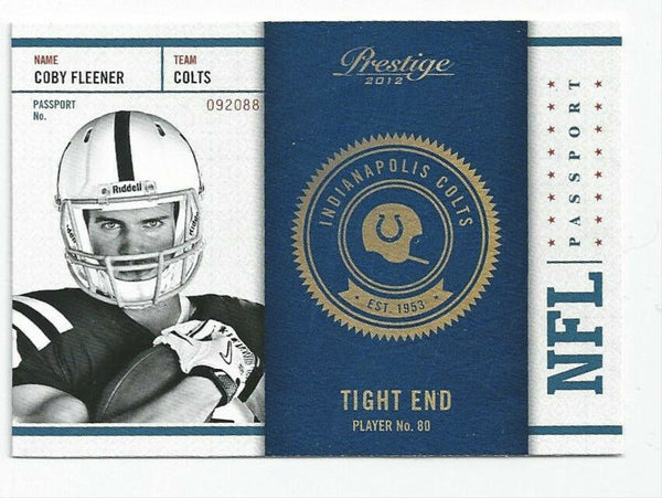 Coby Fleener Colts 2012 Prestige NFL Passport #16