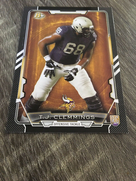 T.J. Clemmings Vikings 2015 Bowman Black Rookie #77