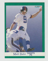 Matt Bahr Giants 1991 Fleer #306