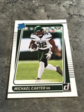 Michael Carter Jets 2021 Panini Donruss Rated Rookie #268