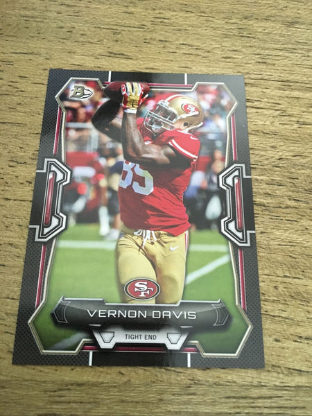 Vernon Davis 49ers 2015 Bowman Black #93