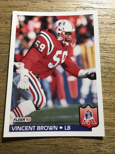 Vincent Brown Patriots 1992 Fleer #256