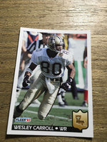 Wesley Carroll Saints 1992 Fleer #271