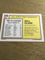 Will Clark Giants 1992 Topps All Star#386