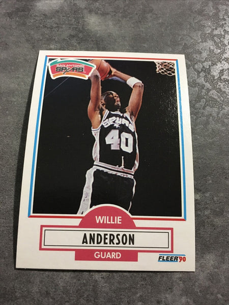 Willie Anderson Spurs 1990-1991 Fleer #168