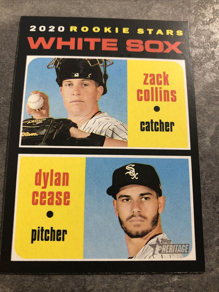Zack Collins & Dylan Cease White Sox 2020 Topps Heritage Rookies #13