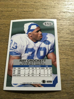 Ray Crockett Lions 1992 Fleer #113