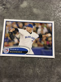 Ricky Romero Blue Jays 2012 Topps #594