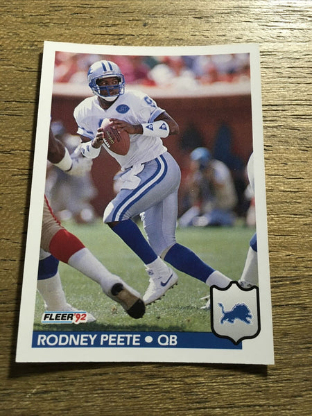 Rodney Peete Lions 1992 Fleer #121