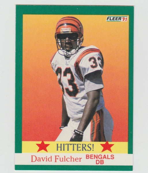 David Fulcher Bengals 1991 Fleer Hitters #399