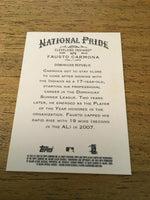 Fausto Carmona Indians 2009 Topps Allen & Ginter's National Pride #NP8