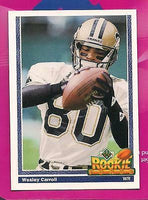 Wesley Carroll Saints 1991 Upper Deck Rookie Force #651