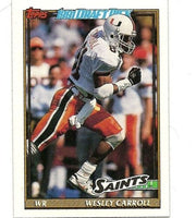 Wesley Carroll Saints 1991 Topps #310